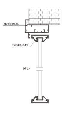 cc8a6dc94cf9847e ZKPM1045-4510极窄35mm包墙框平开门